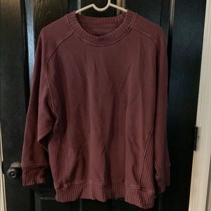 Aerie Maroon Crewneck Shirt
